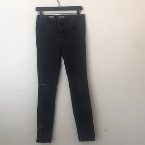 Black high waisted super skinny jeans